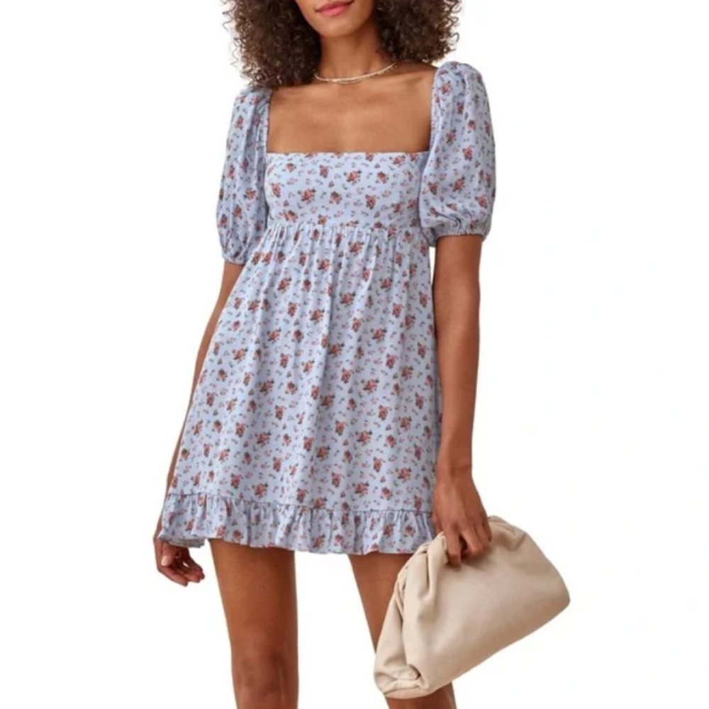 REFORMATION Blue Bristol Dress Sz M